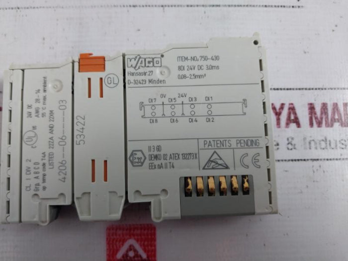 Wago 750-430 8-Channel Digital Input 24 VDC, 3 MS