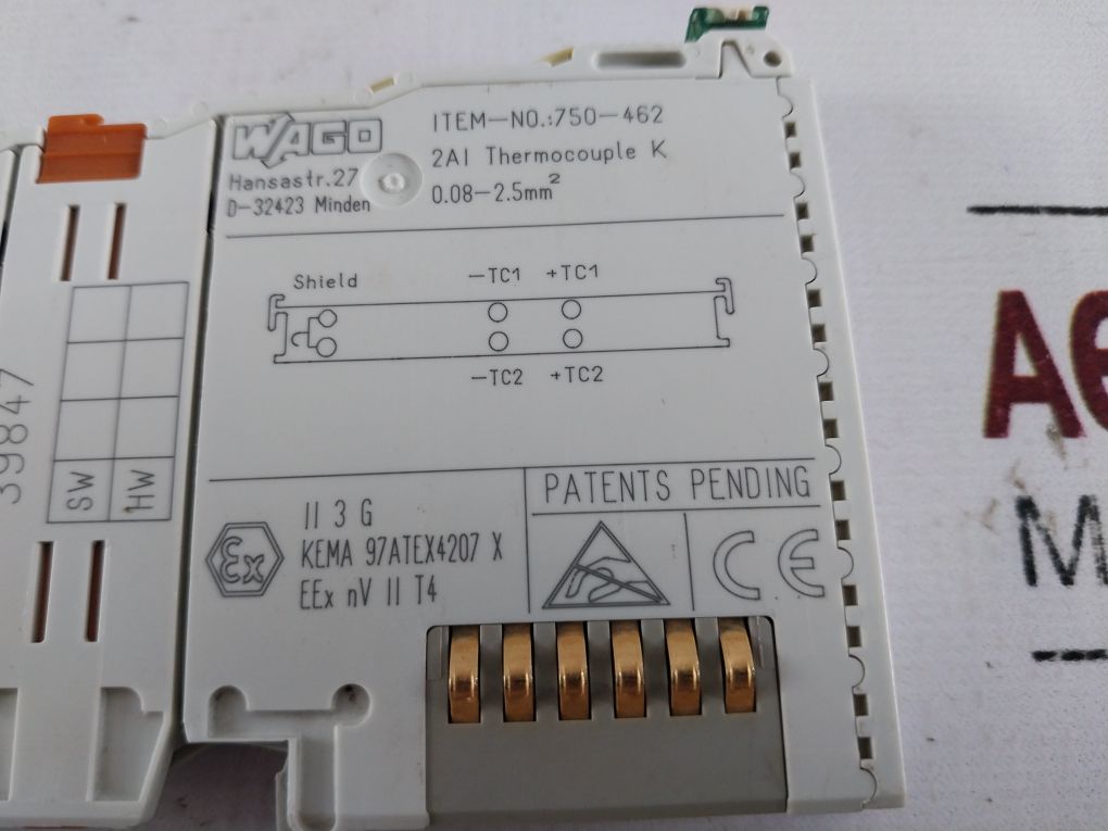 Wago 750-462 Analog Input Module Awg 28-14 0.08-2.5Mm2