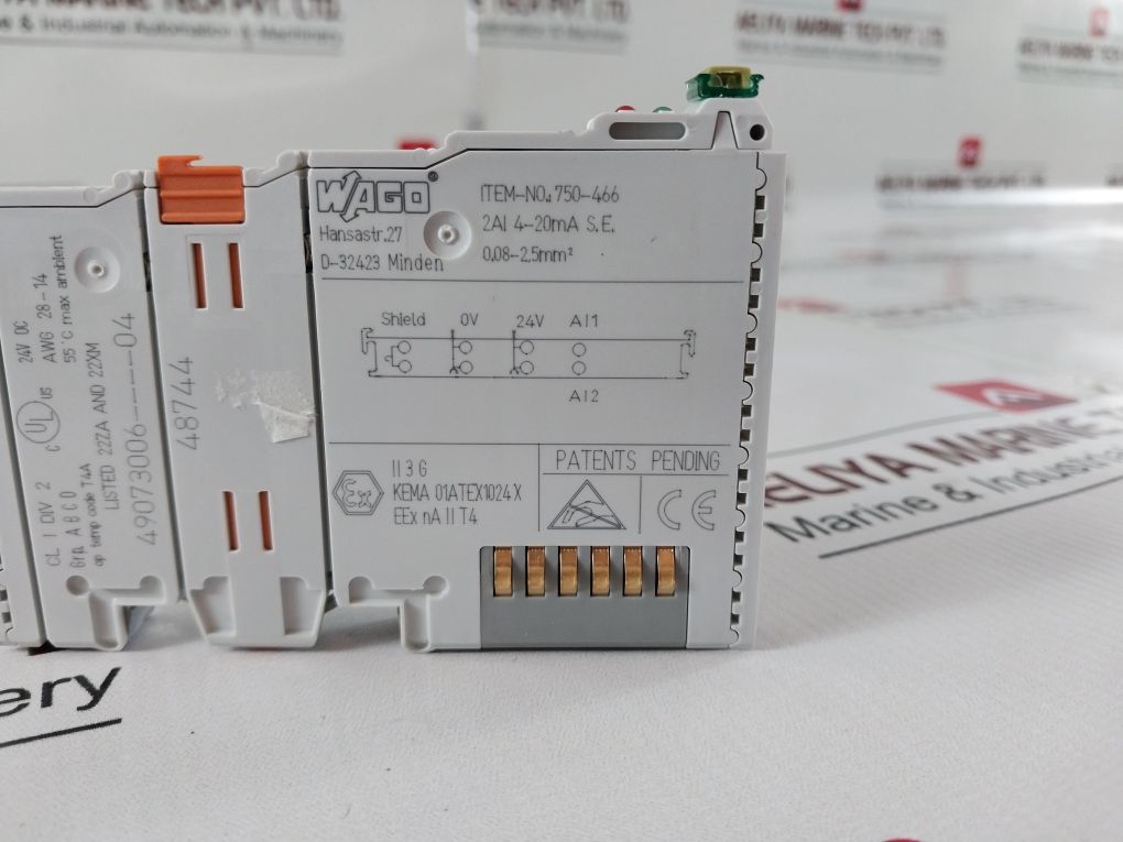 Wago 750-466 Analog Input Module 49073006----04 24V Dc