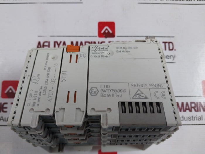 Wago 750-600 End Module W/ 750-554, 750-454, 750-319, 55°C, T4A