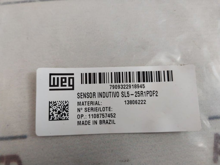 Weg Sl5-25R1Pdf2 Dc Inductive Sensor 2A 24 Vdc 100Ma