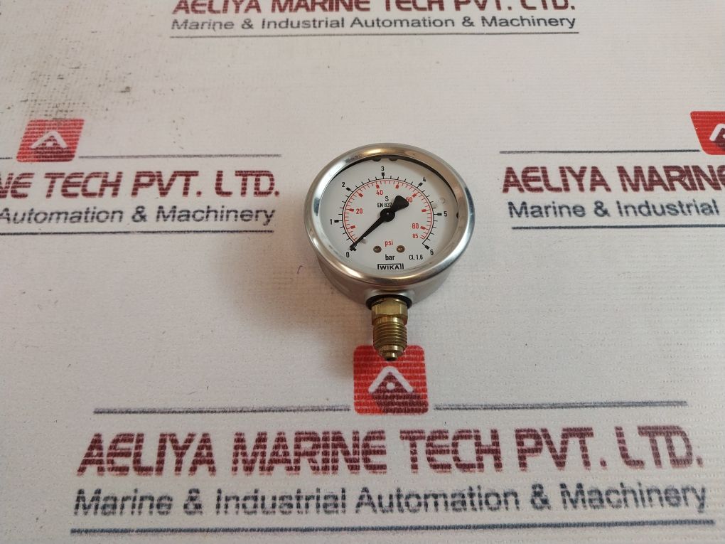 Wika 212.53.063 0-6 Bar Pressure Gauge 0-85 Psi 6 Bar/Psi G1/4B En 837-1