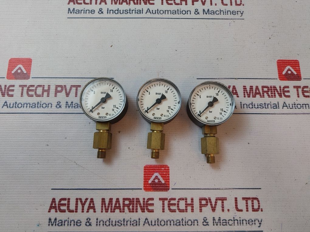 Wika En 837-1 Pressure Gauge 0-16 Bar 411299758
