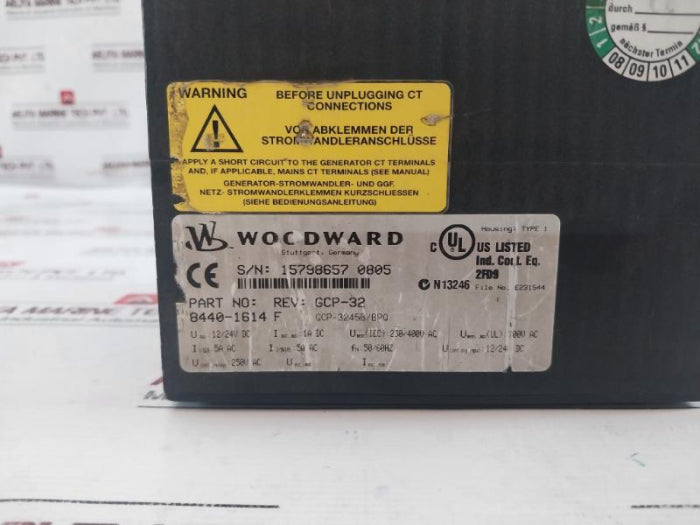 Woodward Gcp-30 Genset Control Package 8440-1614, Rev: F, Type 1, E231544