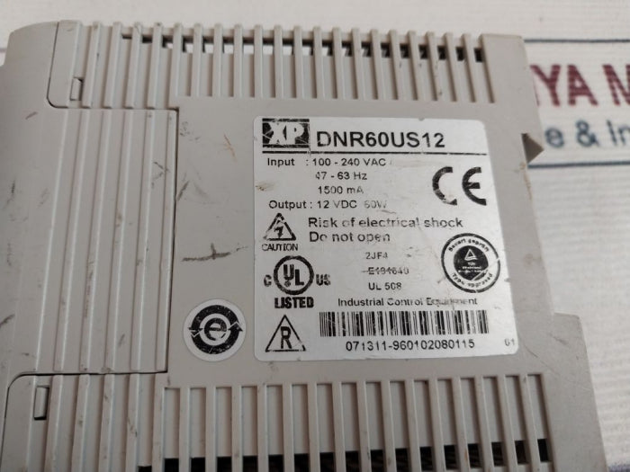 XP Power DNR60US12 Power Supply 100-240VAC