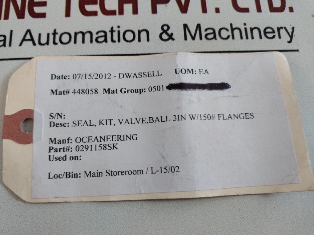 0291158Sk Seal Kit