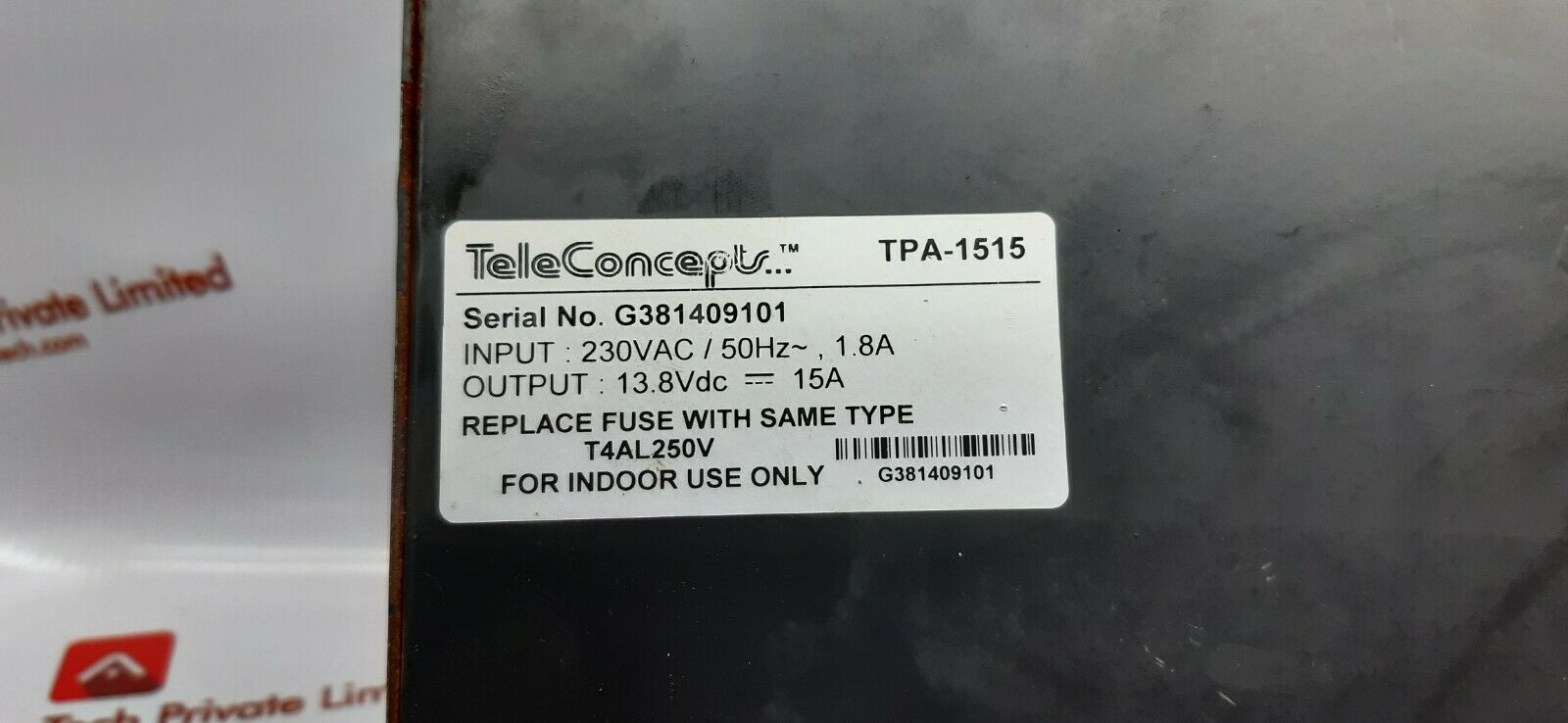 Teleconcepts tpa-1515 switching mode dc regulated power supply
