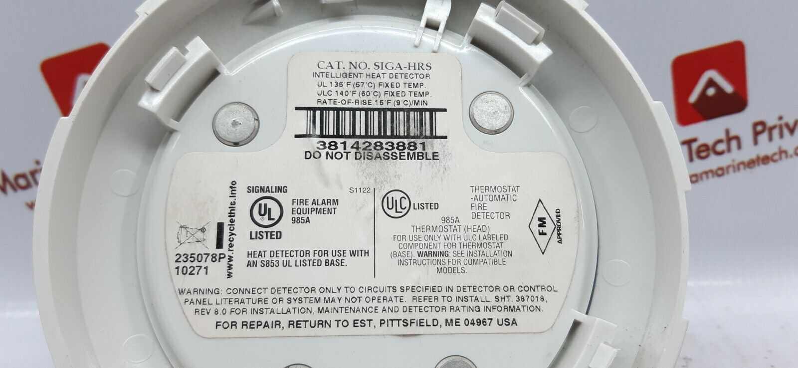Est siga-hrs intelligent heat detector