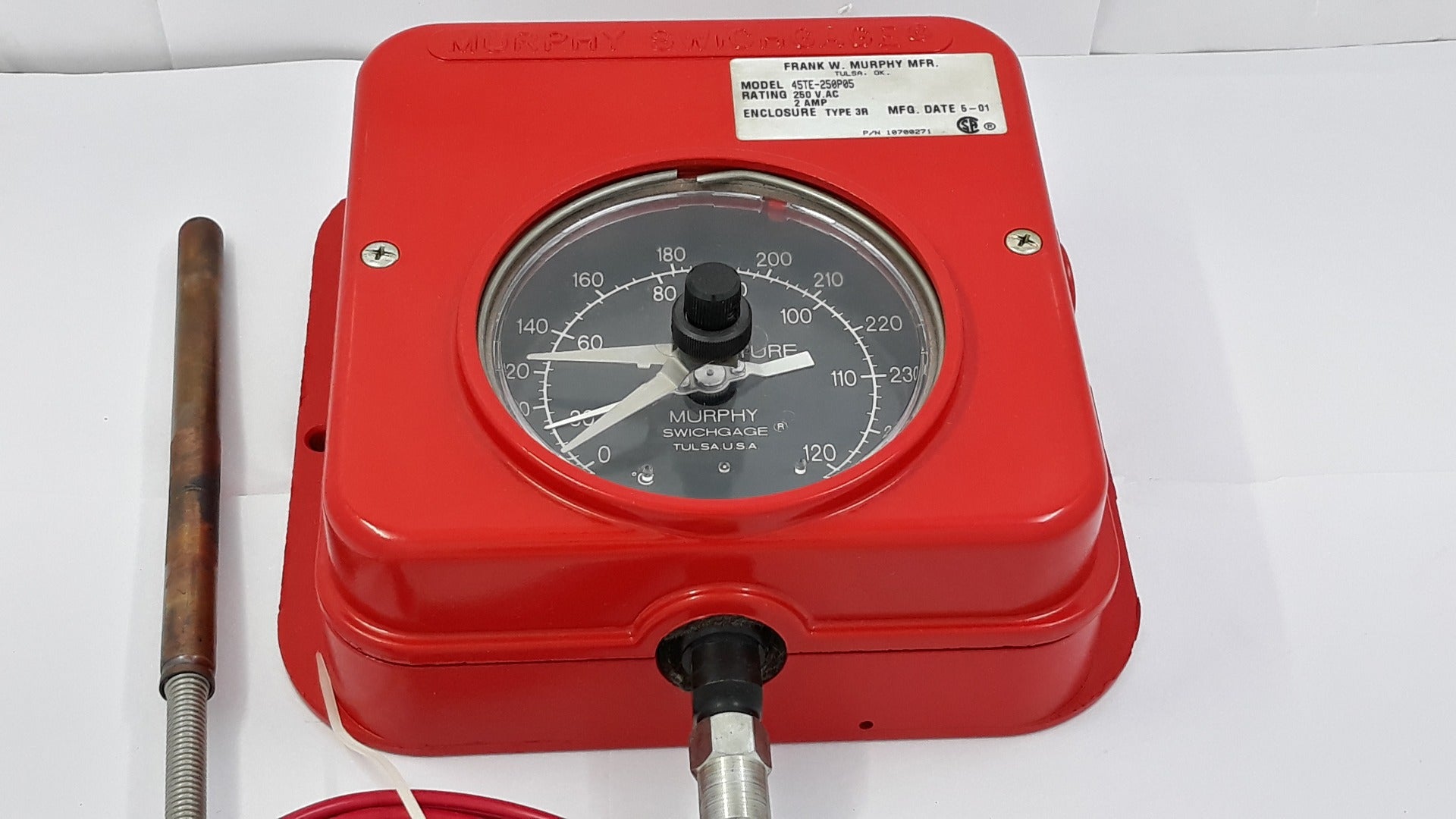 Murphy 45Te-250P05 Tempurature Switch Gauge 10700271