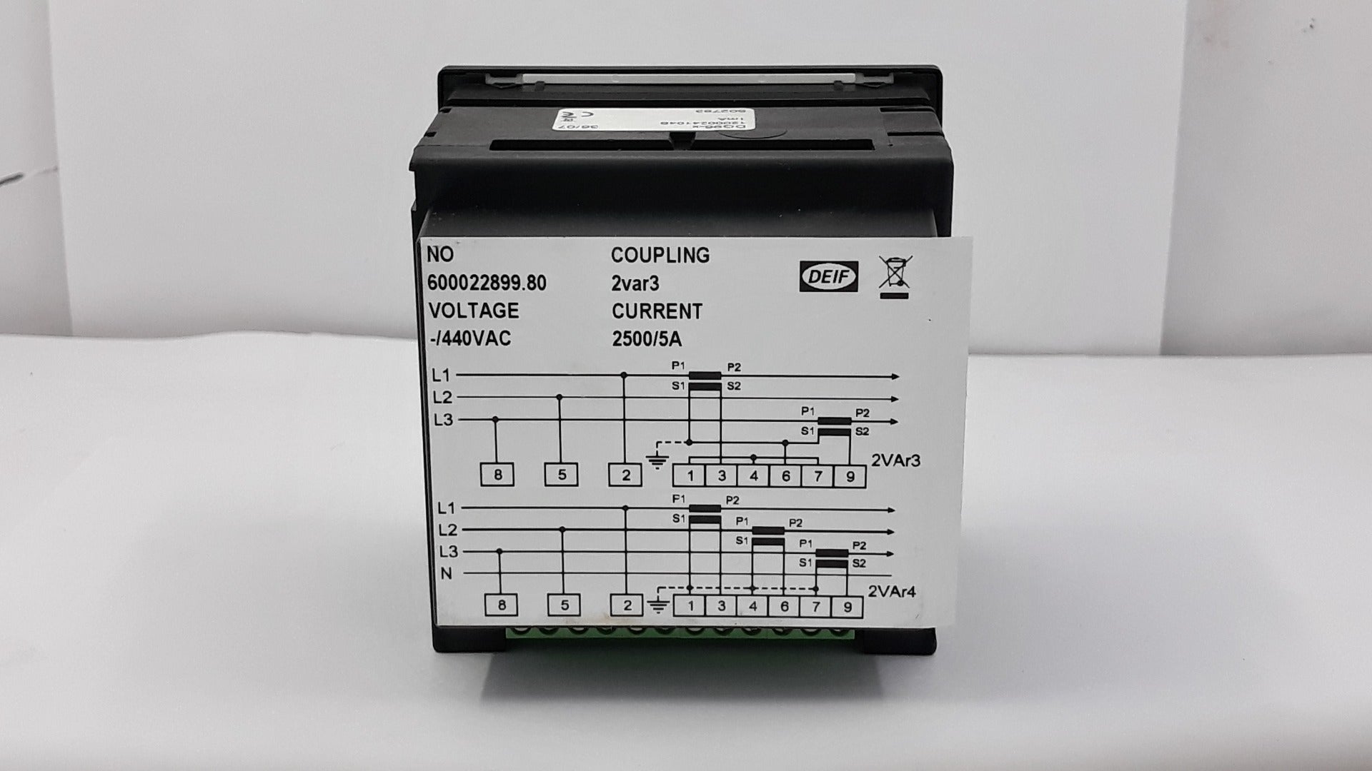 Deif Dq96-x Kvar 0 To 2000 Analog Voltage Meter 1200024104B
