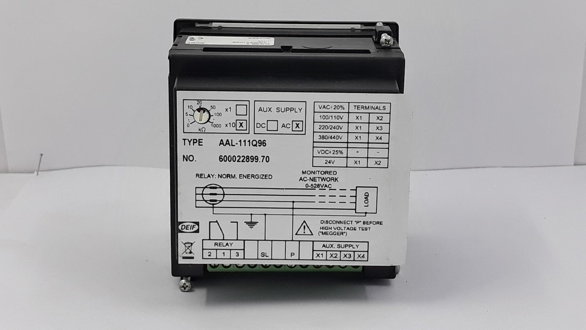 Deif dq96-x 1200024108b ohm meter
