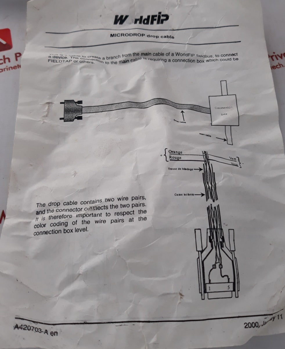 Worldfip microdrop drop cable