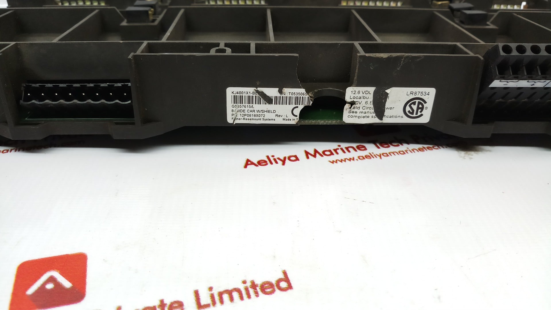 Fisher Rosemount Kj4001X1-be1 Base Module 8 Wide Car W/ Shield 12P0818X072 Plc