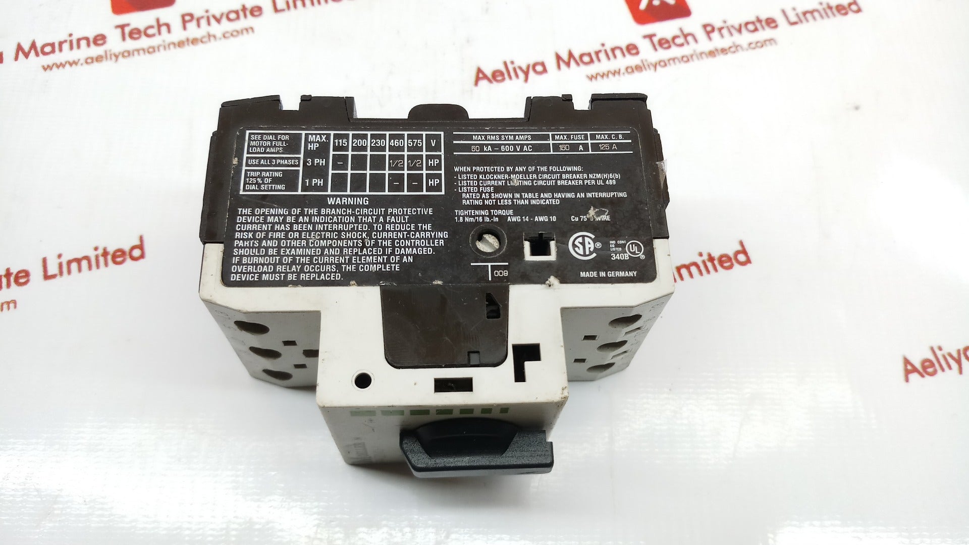 Klockner Moeller Pkzm0-1 Manual Motor Starter
