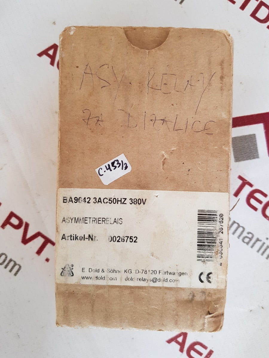 E.Dold & Sohne Kg Ba9042 Asymmetry Relay 3Ac 50Hz 380V