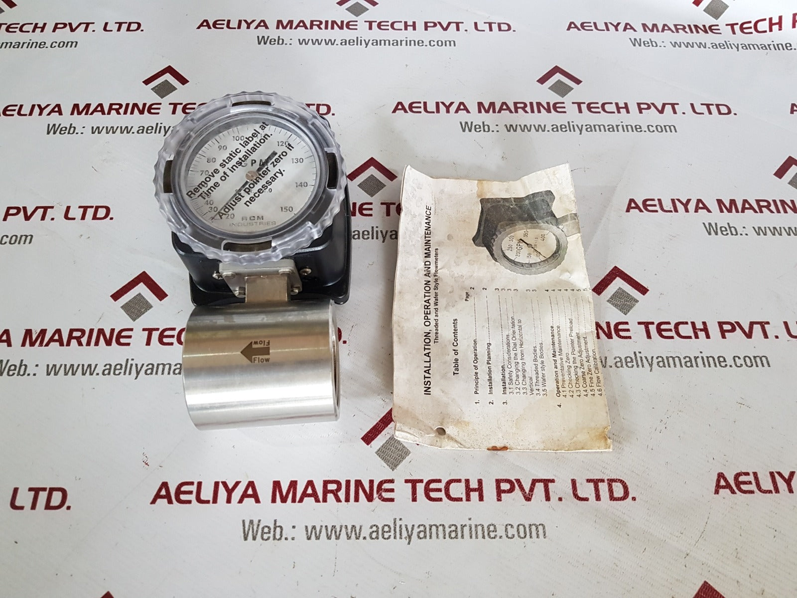 Rcm 2-73-l-150-d flow meter gauge