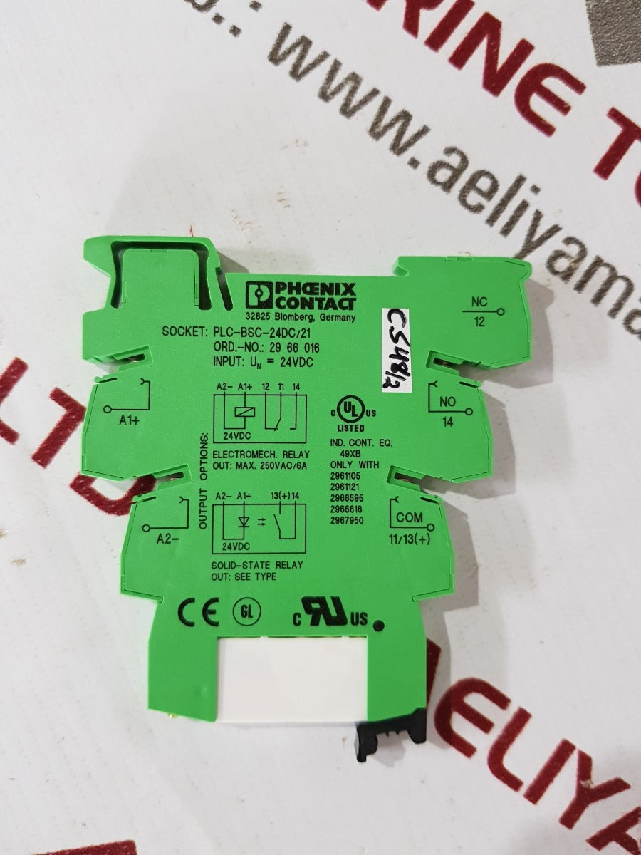 phoenix contact plc-bsc-24dc/21 relay socket