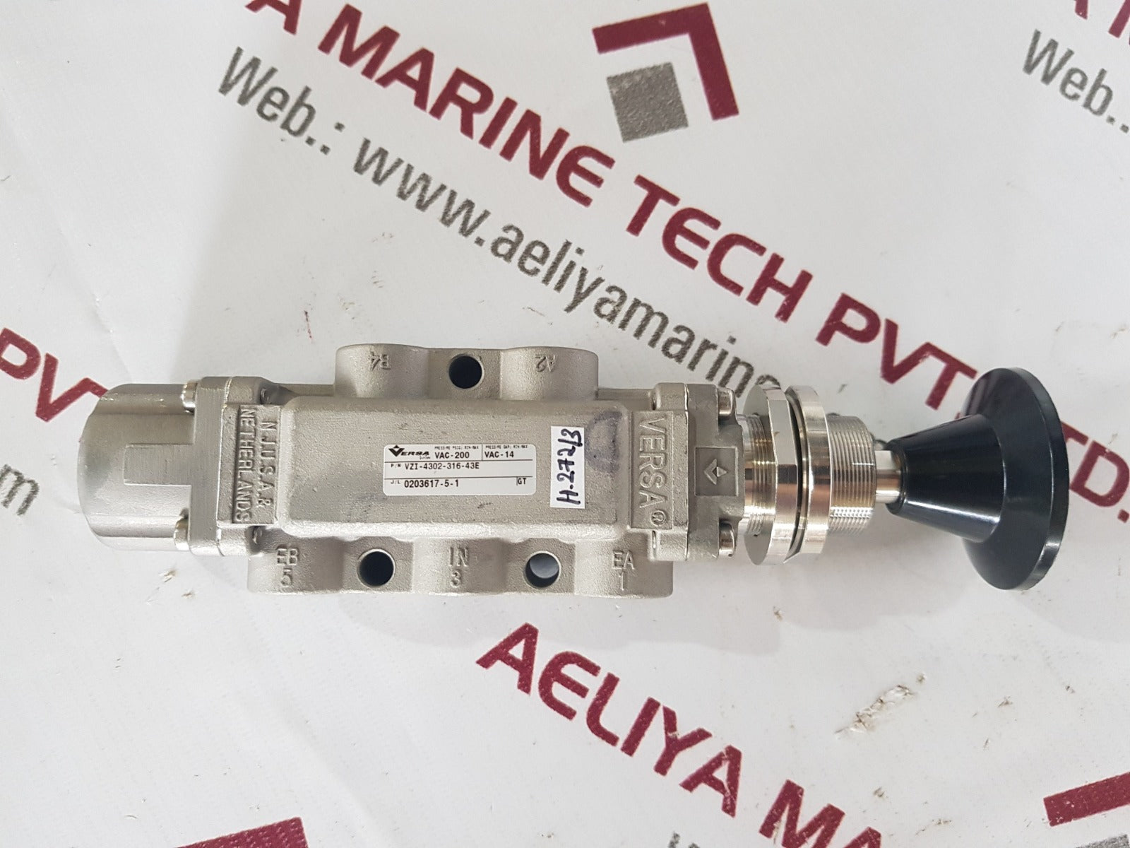 Versa vzi-4302-316-43e pneumatic directional valve