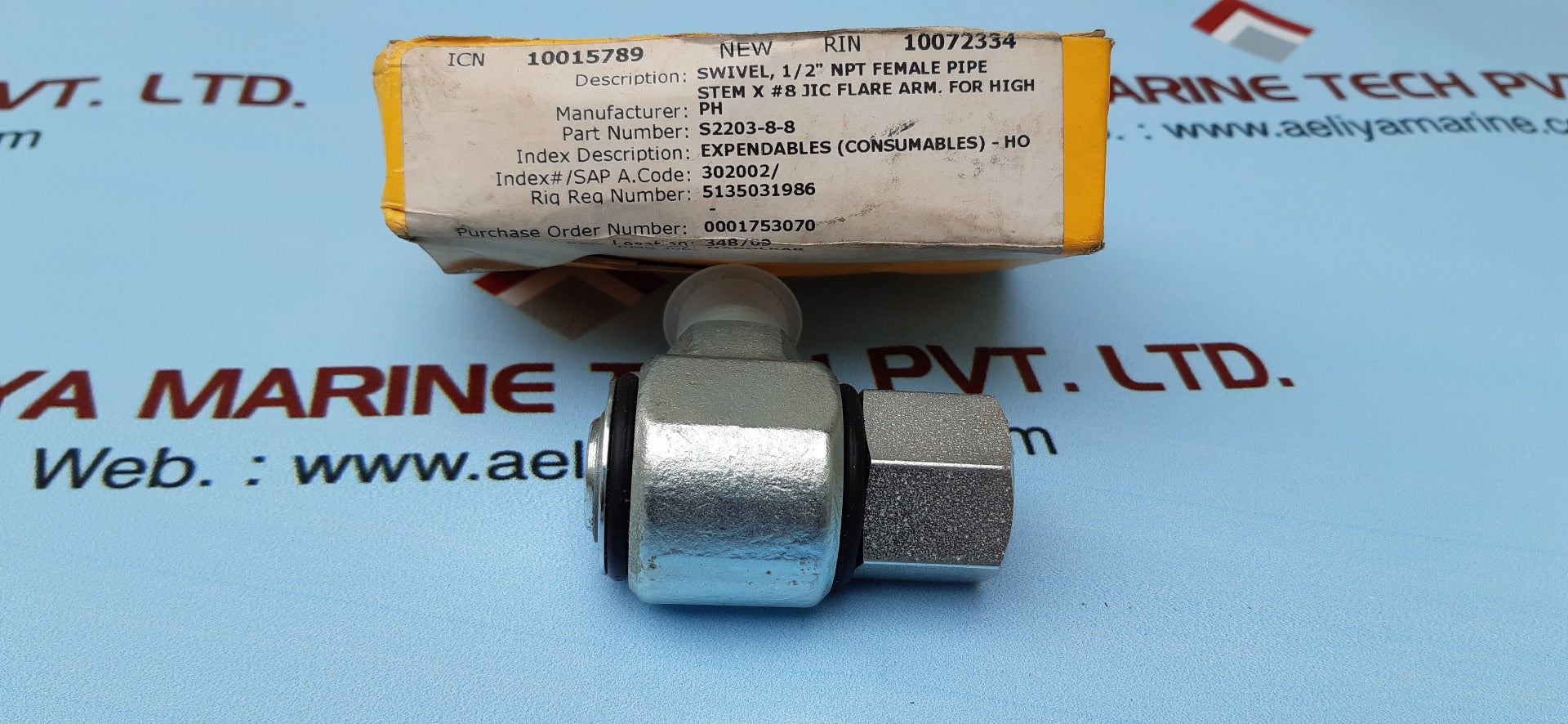 Parker s2203-8-8 swivel
