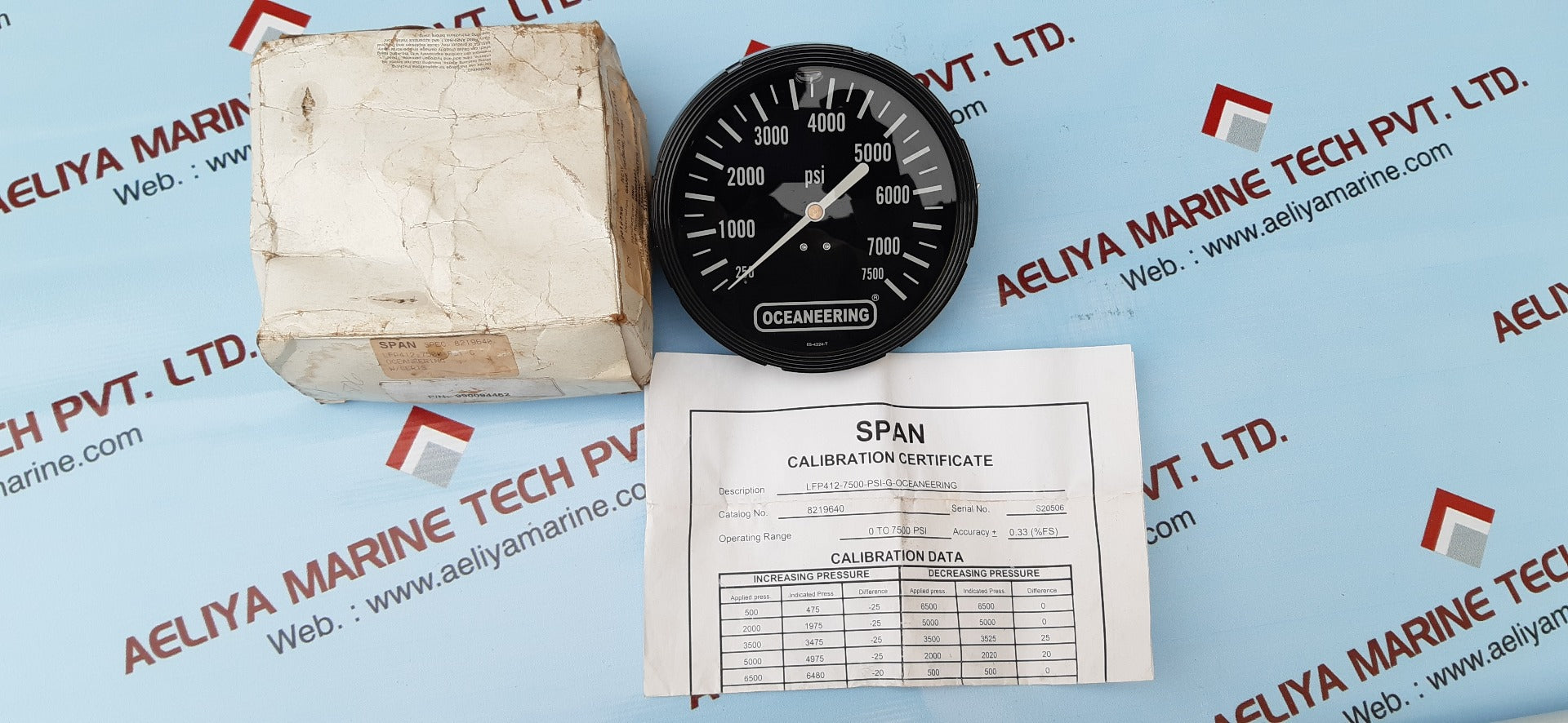 Oceaneering lfp412-7500-psi-g pressure gauge
