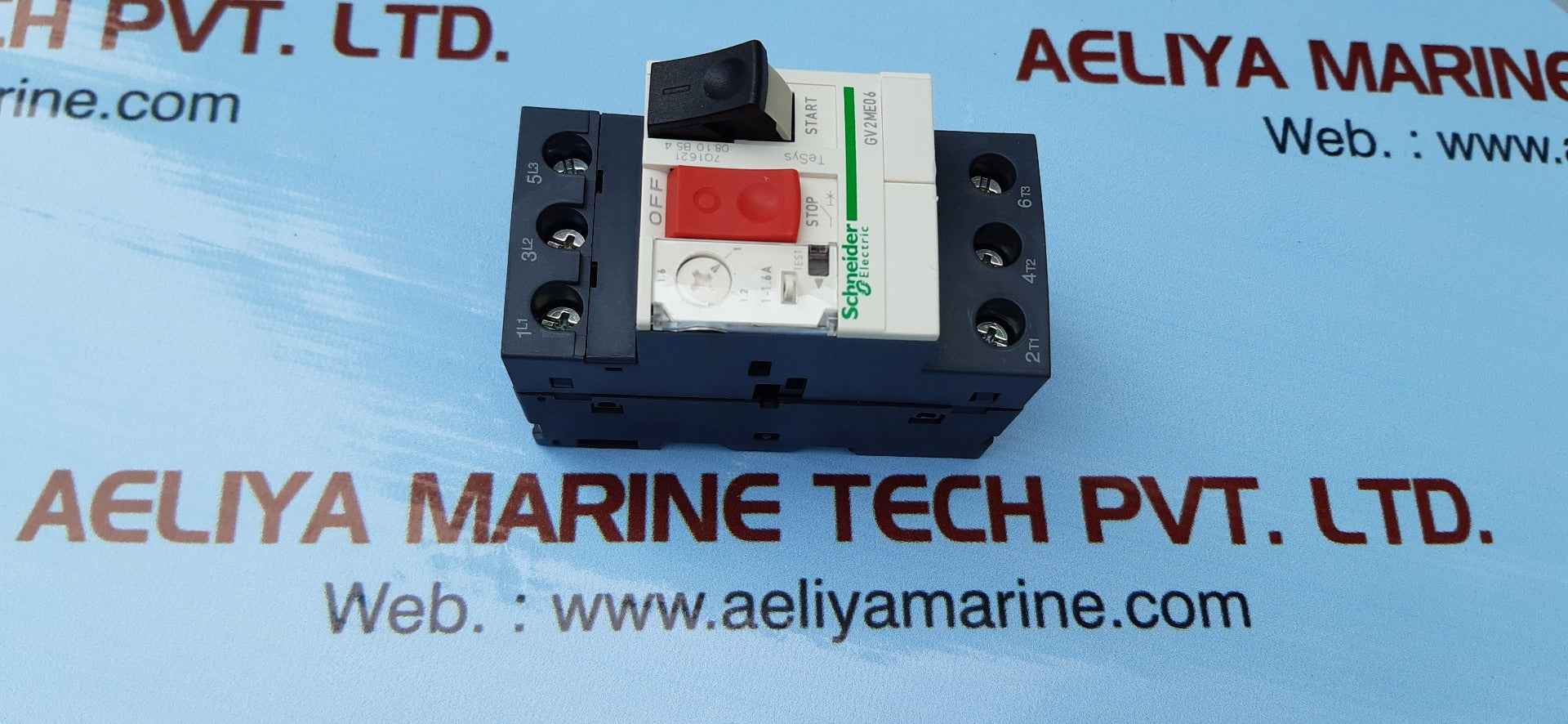 Schneider electric telemecanique gv2me06 1-1.6a circuit breaker