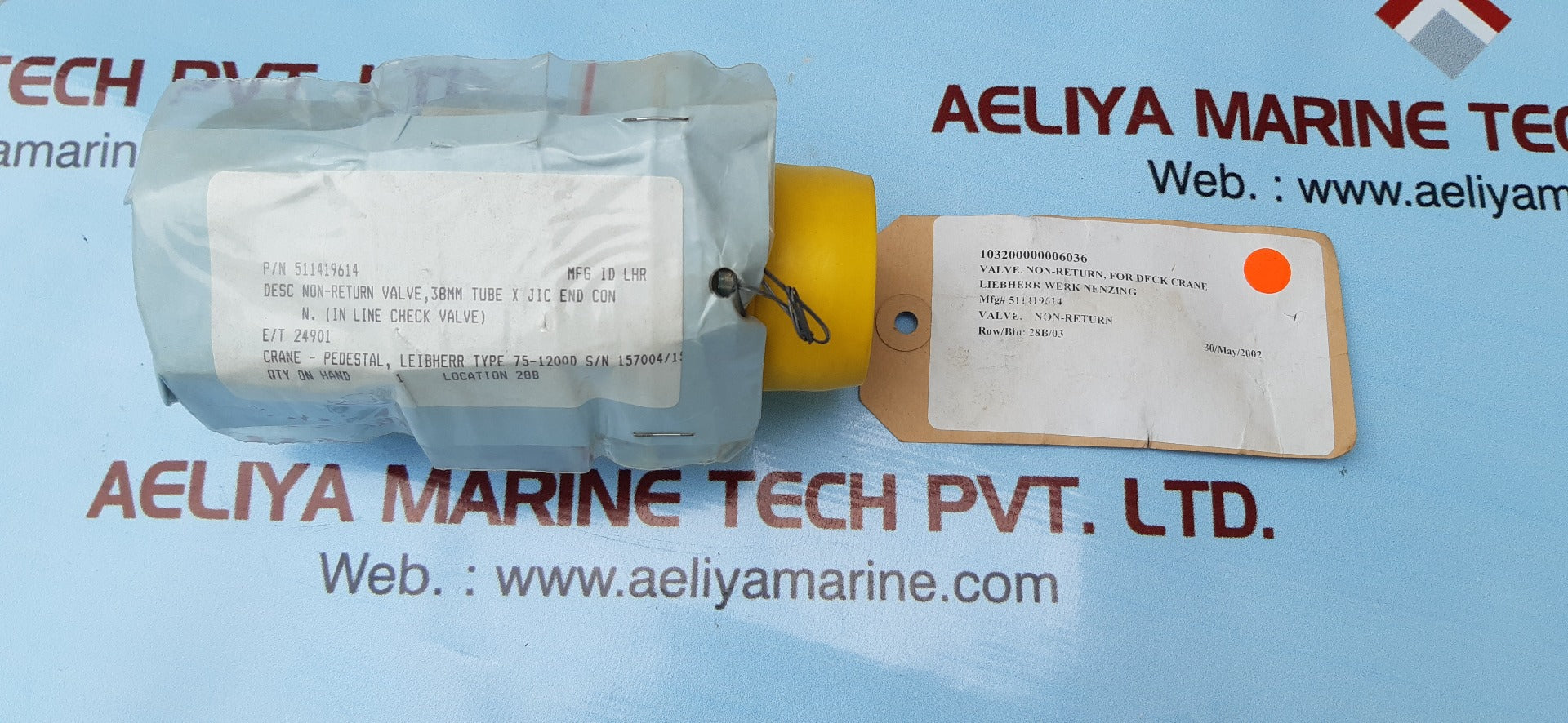 LIEBHERR 511419614 NON RETURN VALVE FOR DECK CRANE