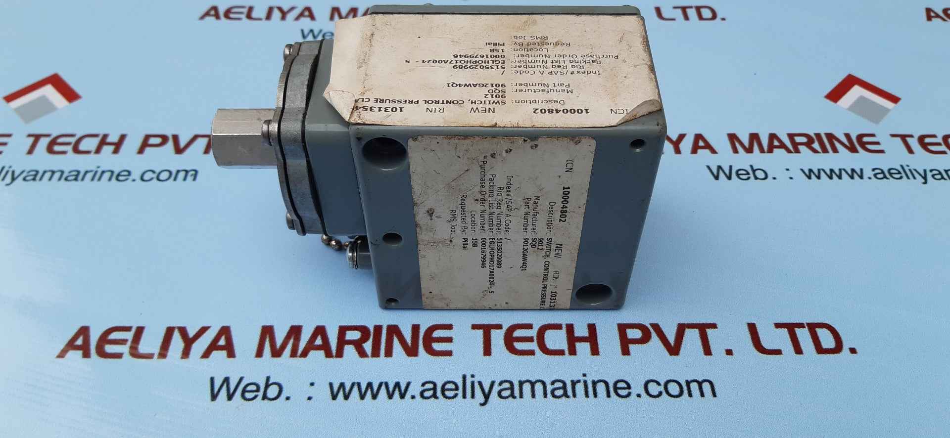Square D 9012 Gaw-4 Pressure Switch Series:C, 9012Gaw4Q1 (1.5-75 Psig 1-5.3Bar)