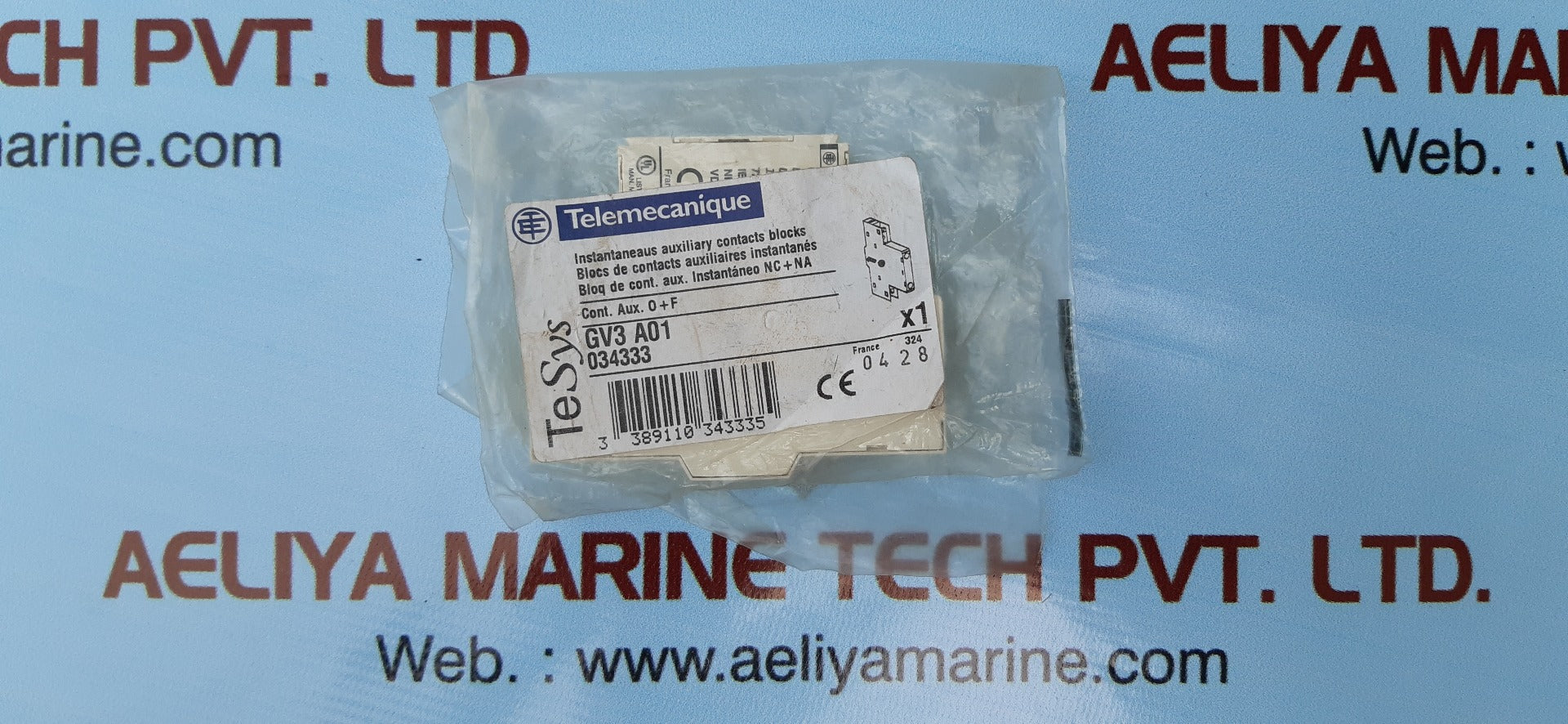 TELEMECANIQUE GV3A01 AUXILIARY CONTACT BLOCK