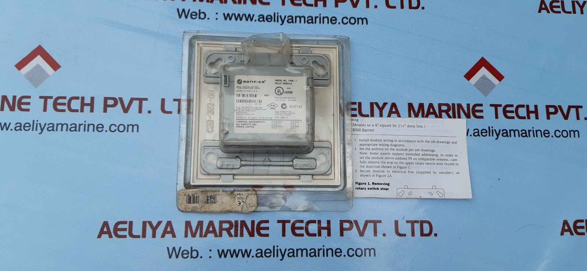 Notifier Frm-1 Fire Alarm Relay Control Module L00-1365-00 6.5mA 83705