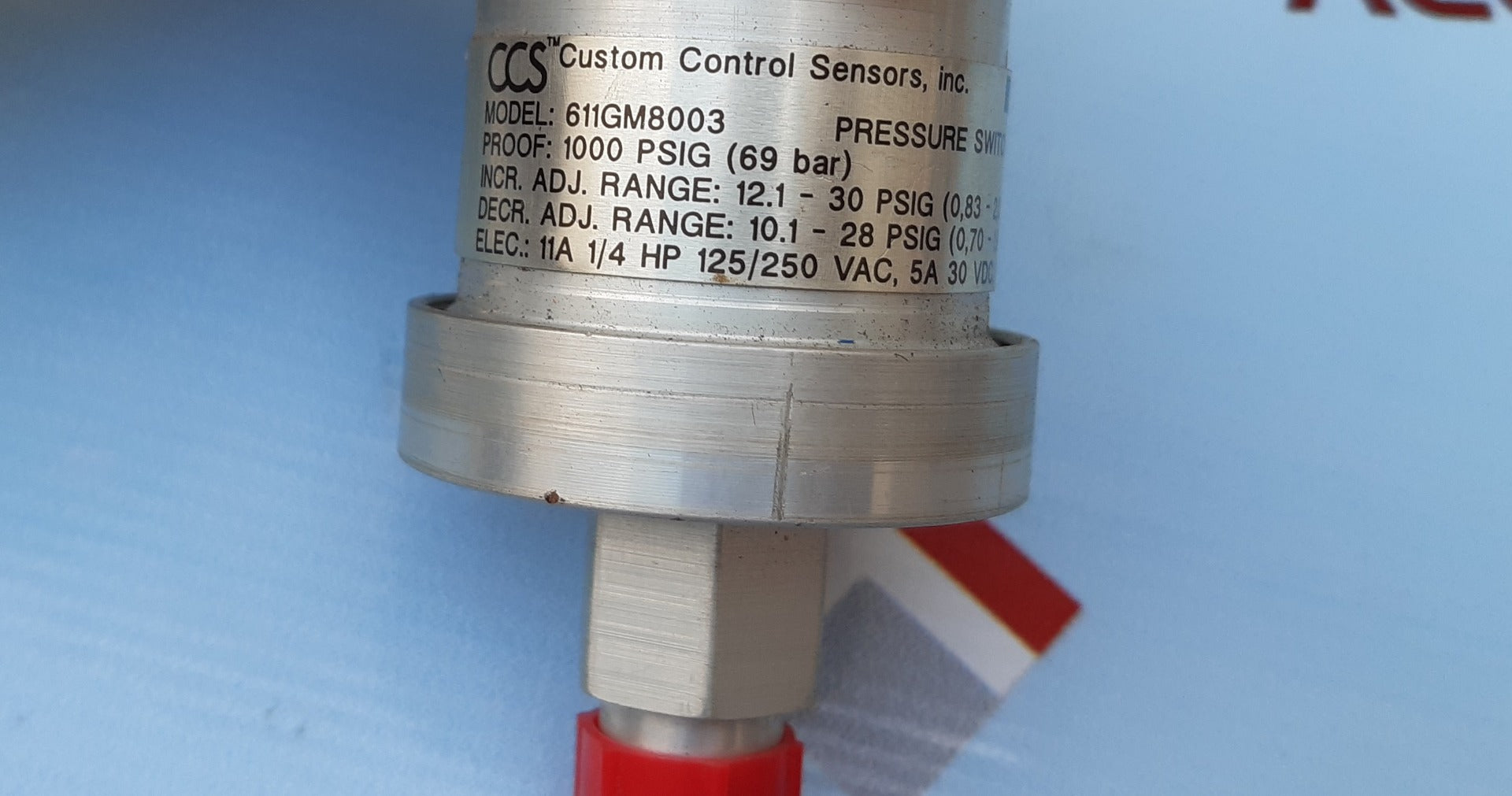 Custom control sensors 611gm8003 dual snap pressure switch 1000psig