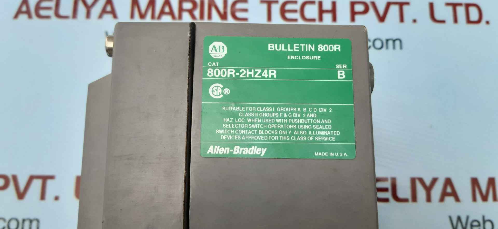 Allen-bradley 800r-2hz4r ser b hole pushbutton enclosure