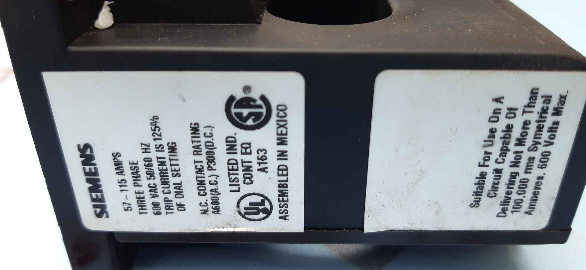 Siemens esp 100 solid-state overload relay 48bsl3m20