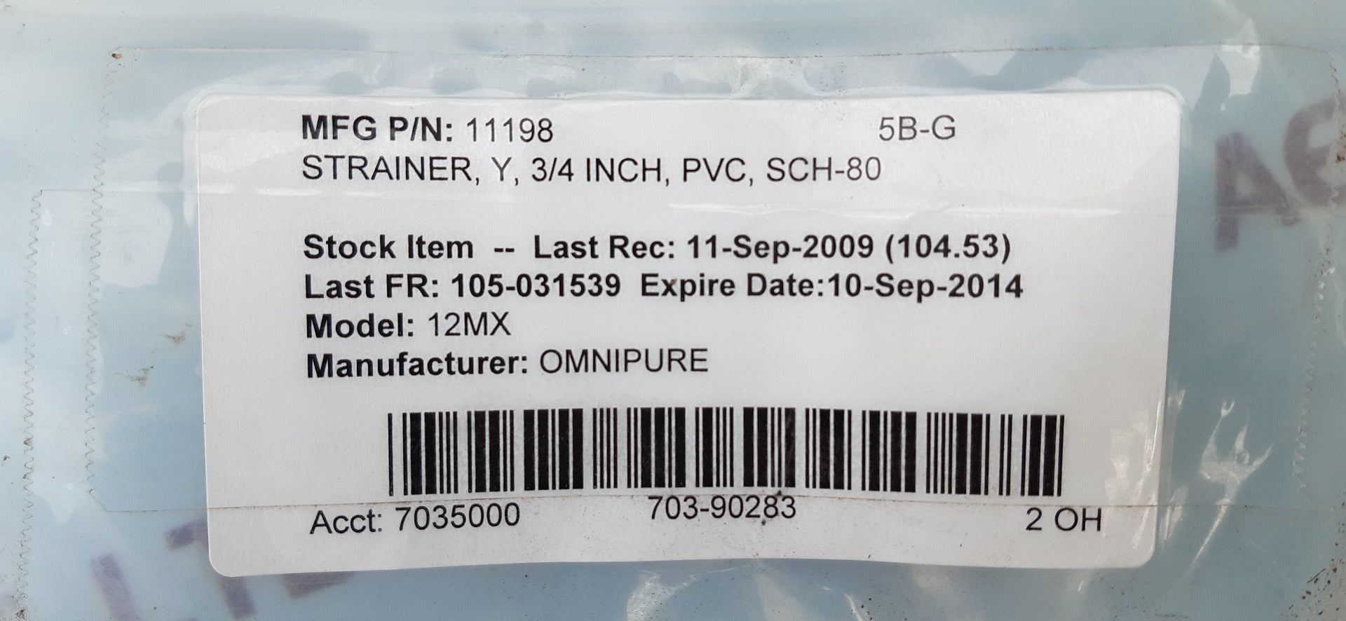 Hayward 3/4" pvc flow control y strainer
