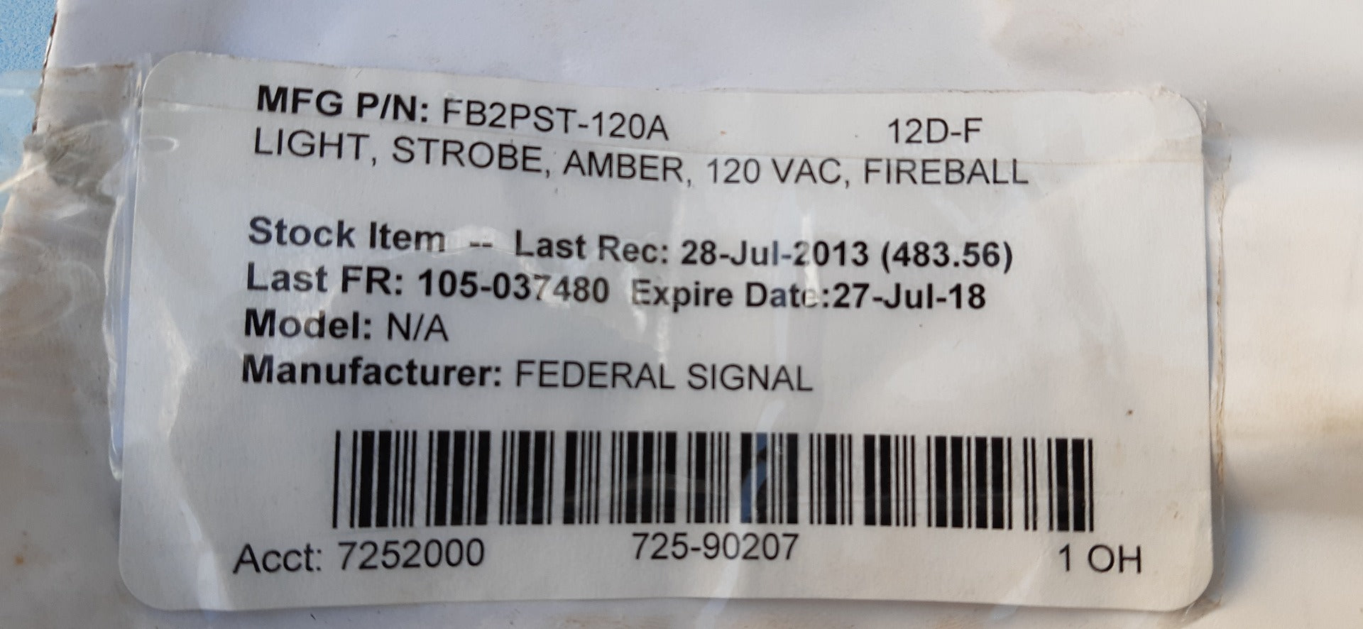 Federal signal fb2pst fireball II 120v