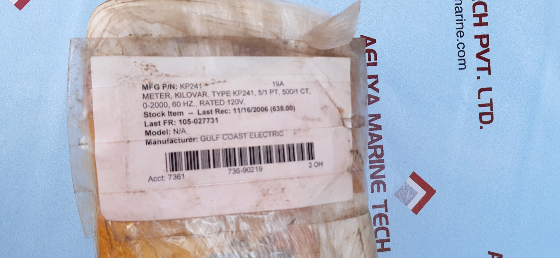 Yokogawa ab-40 ac kilovars mater 103281a-2000kvar