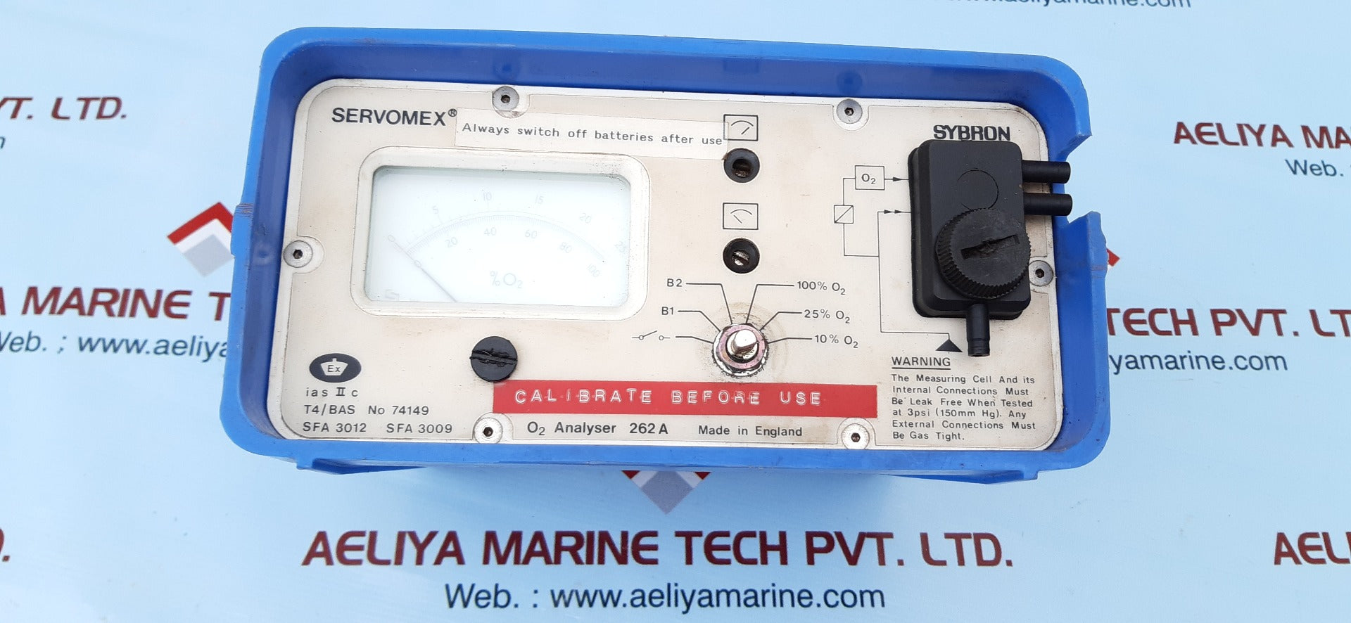 Servomex o2 oxygen analyser 262a