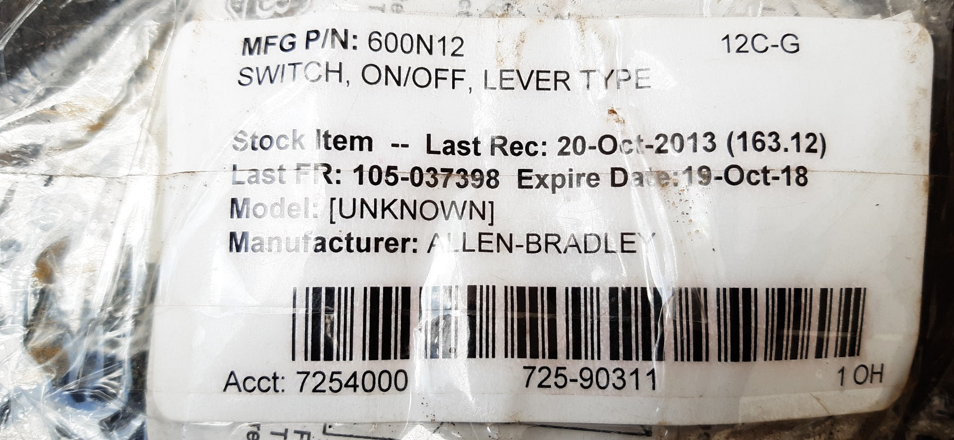 Allen-bradley 600-t0x5 manual motor starter in nema 7-9 enclouser
