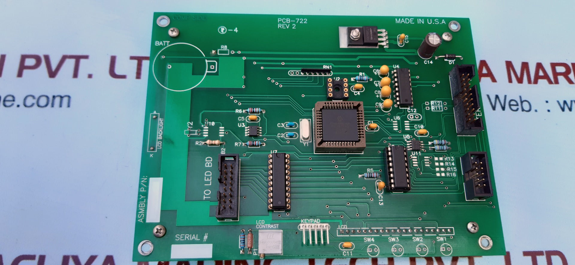 Pcb-722 rev 2 display