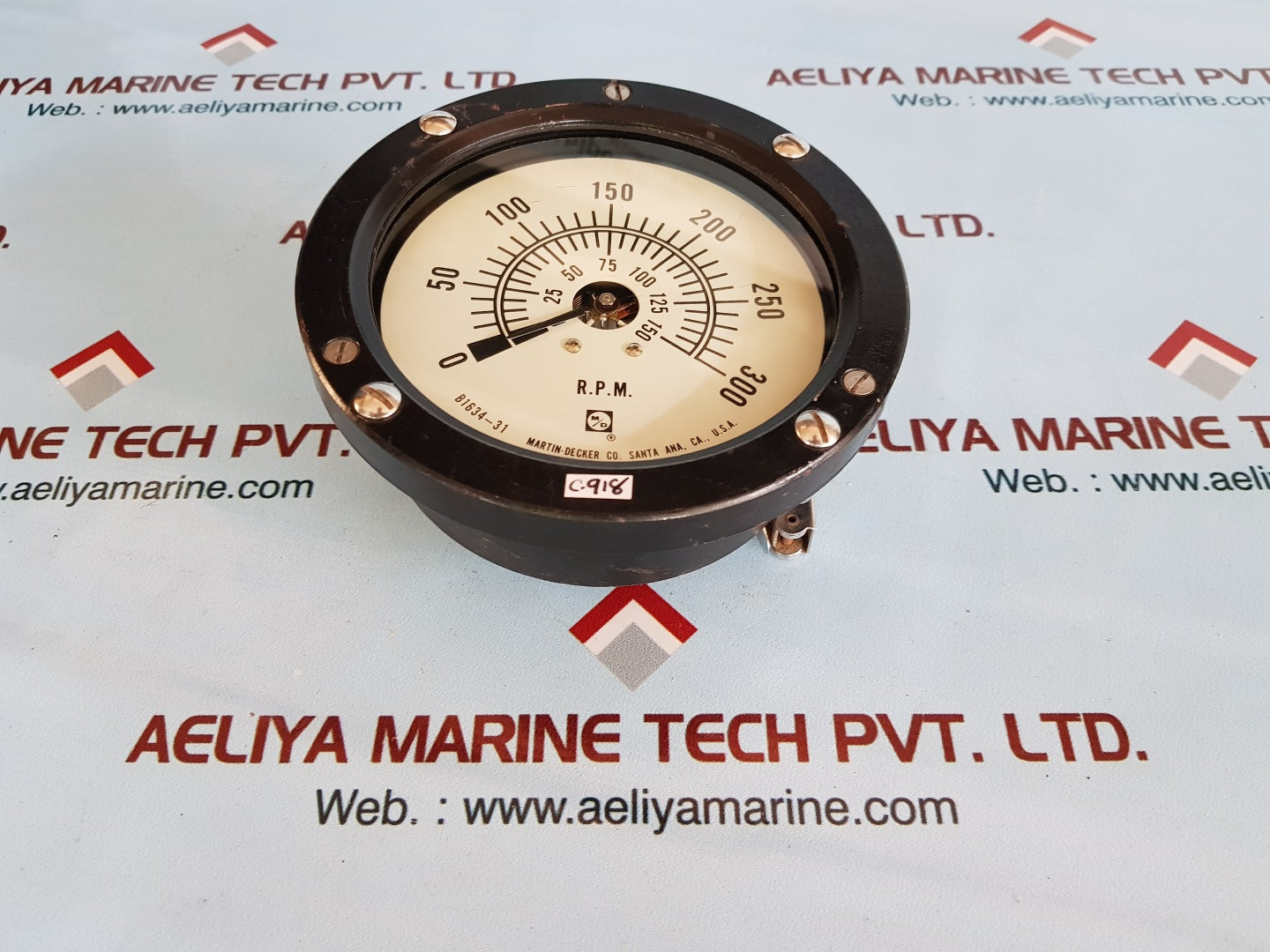 Martin-decker b1634-31 gauge rpm 0-300