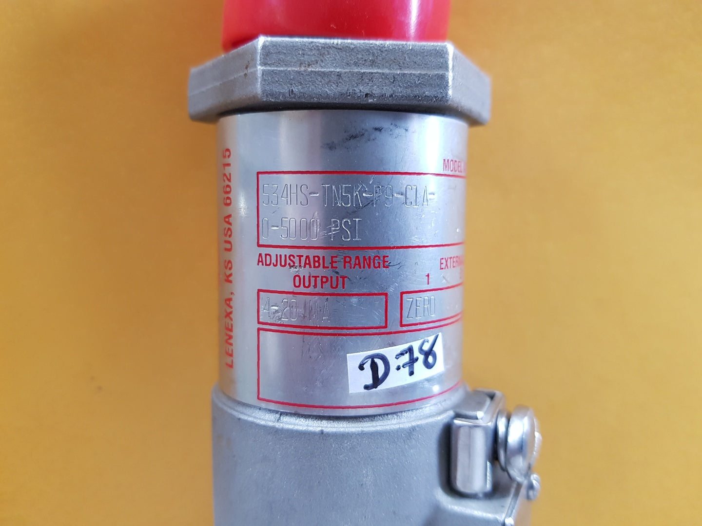 Sor 534hs-tn5k-p9-c1a pressure transmitter 0-5000psi