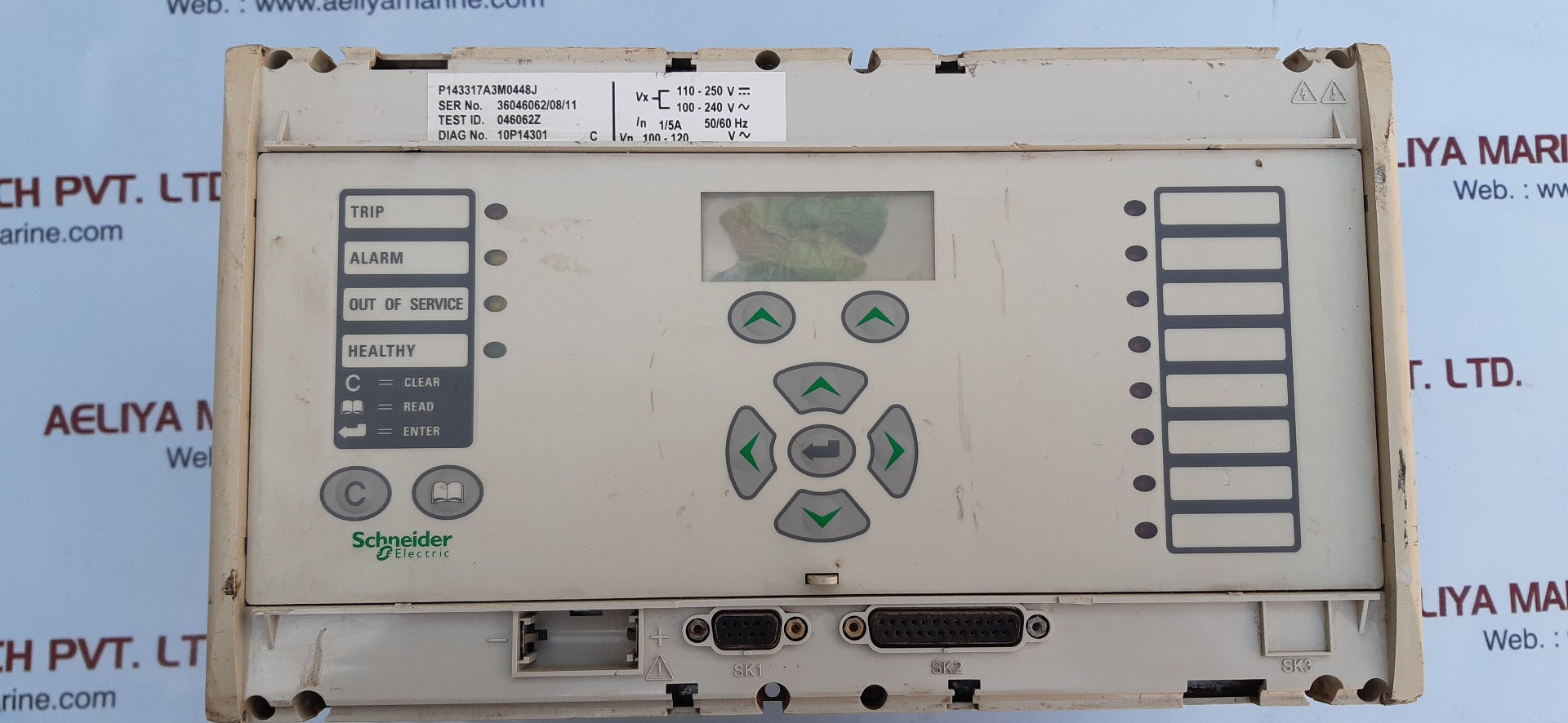Schneider micom p143 overcurrent protection relay p143317a3m0448j