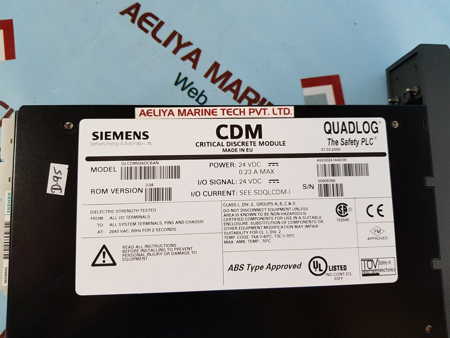 Siemens qlcdm024dcban cdm quadlog critical discrete module
