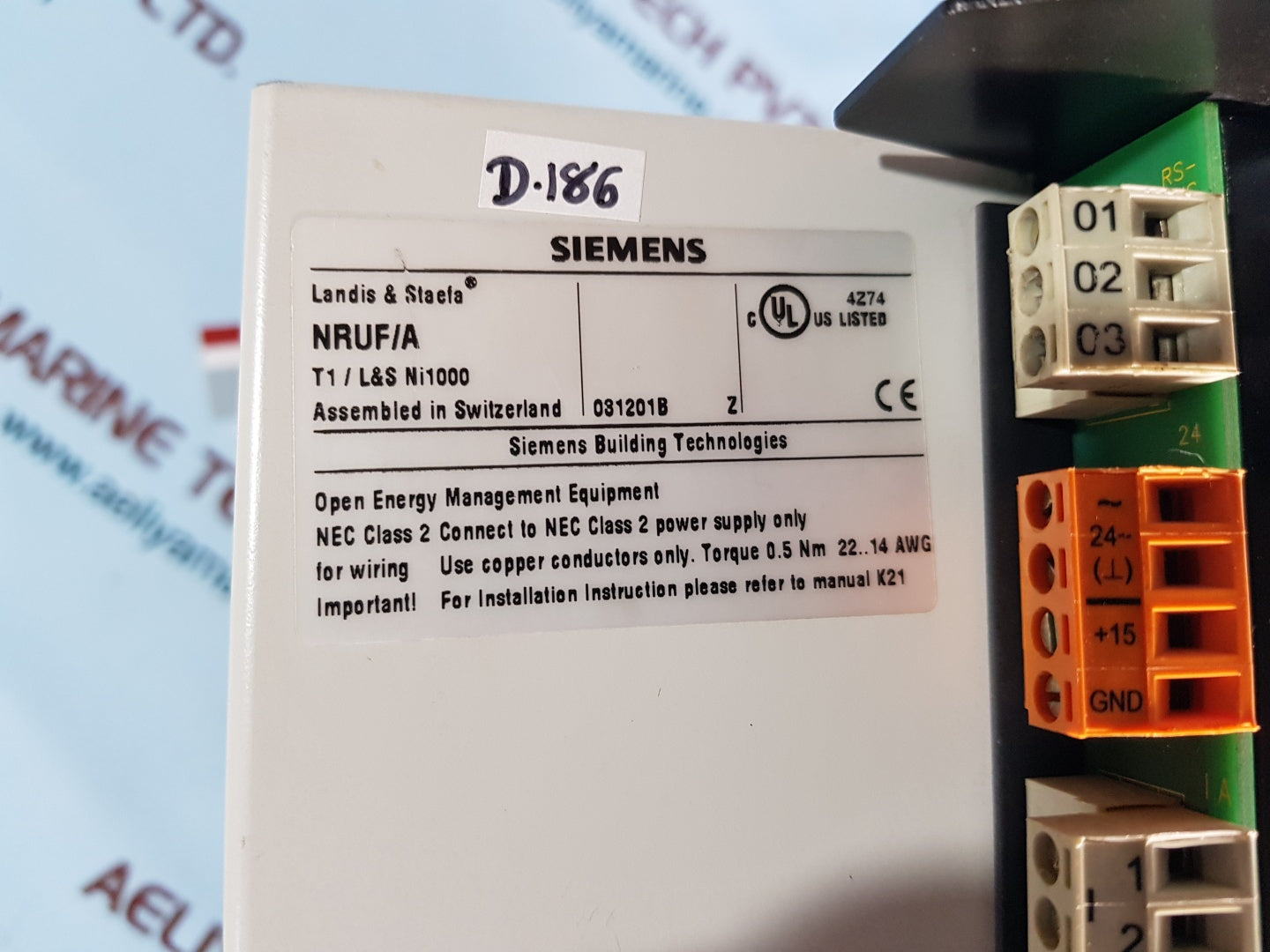 Siemens+landis & staefa nruf/a bms controller