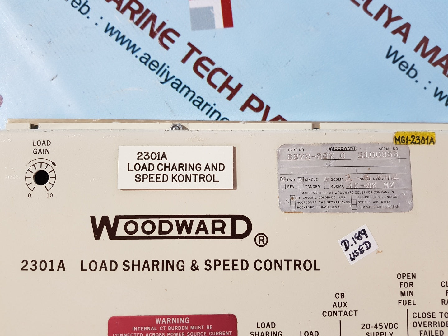 Woodward 2301a load sharing and speed control 8272-287 0