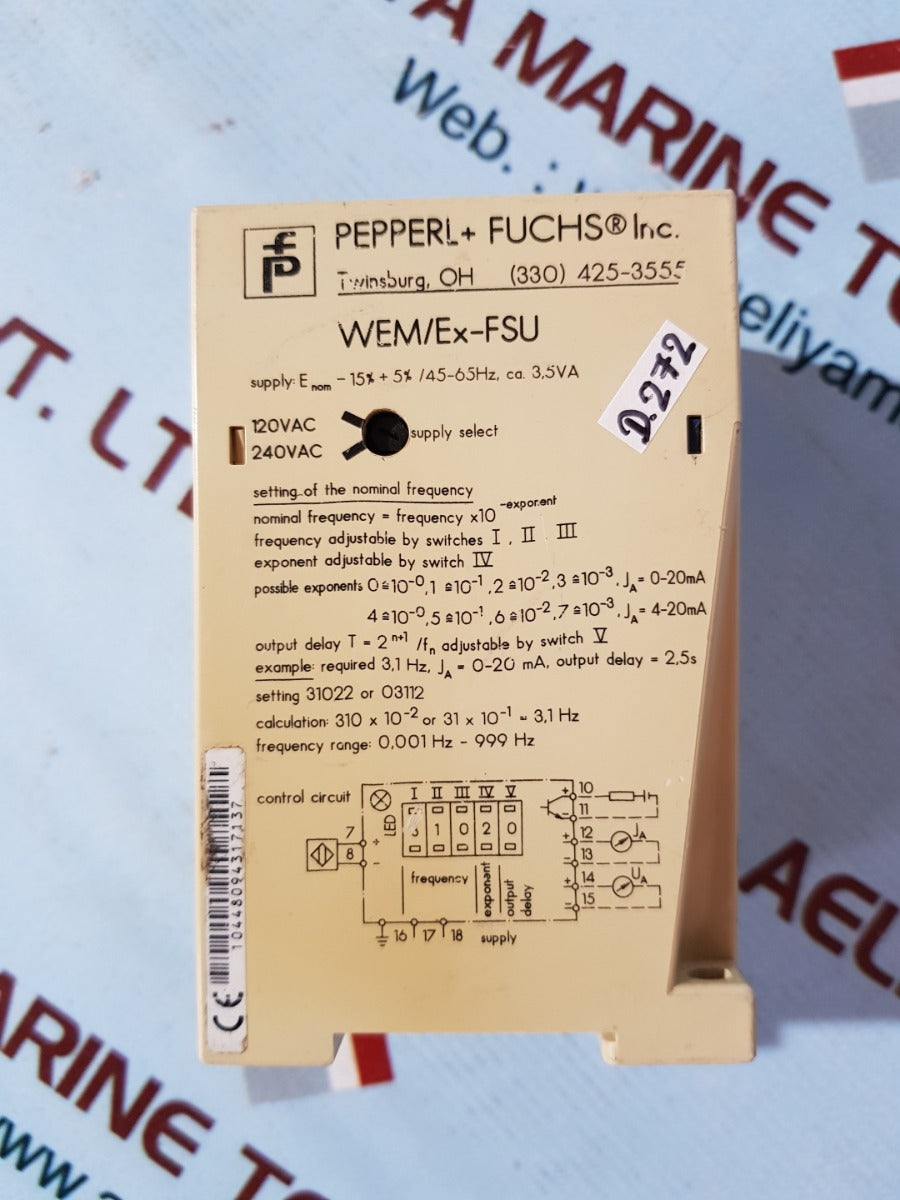 Pepperl fuchs wem/ex-fsu frequency converter 14424s