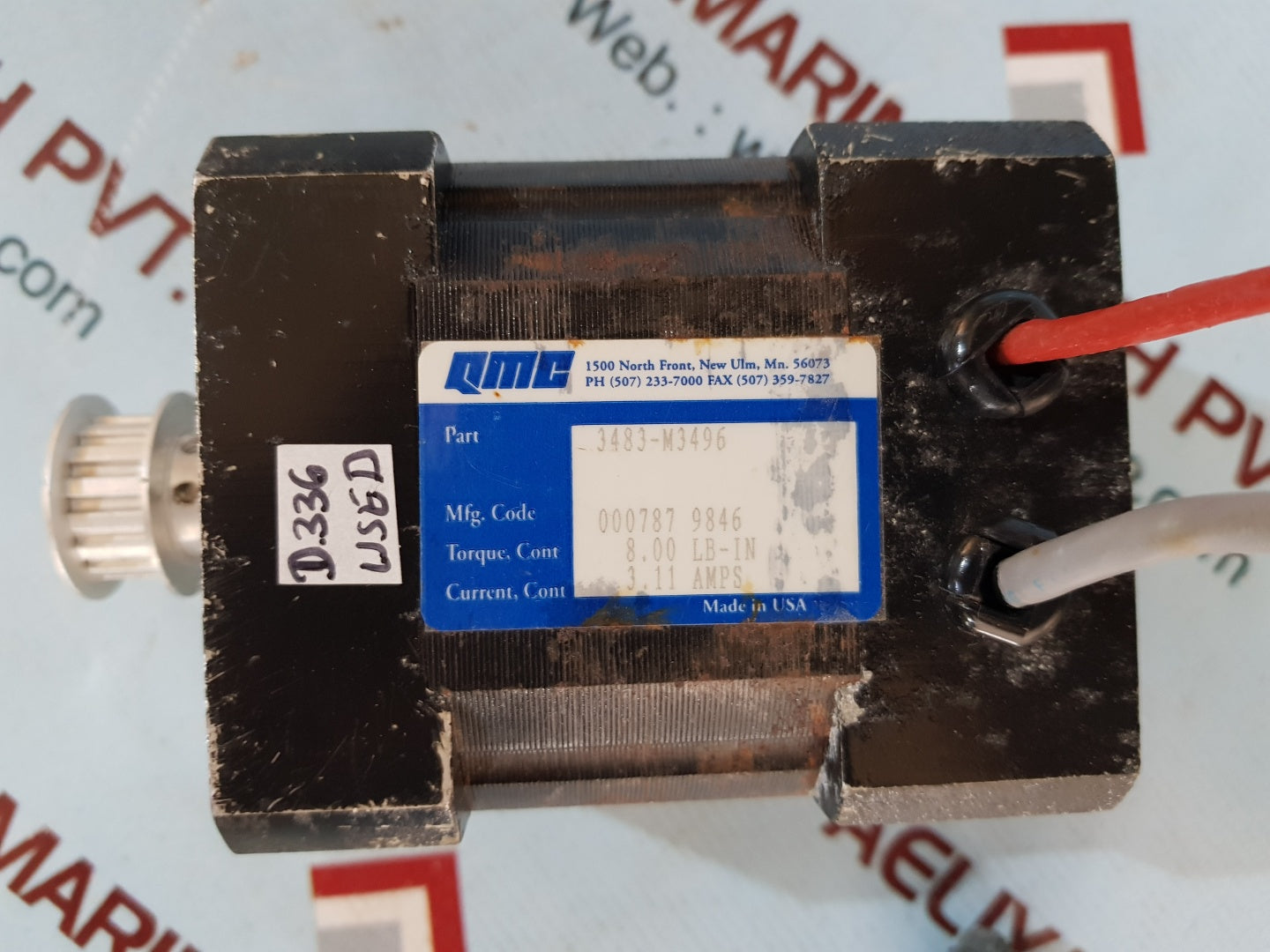 Qmc 3483-m3496 servo motor 8lb in torque 3.11amp
