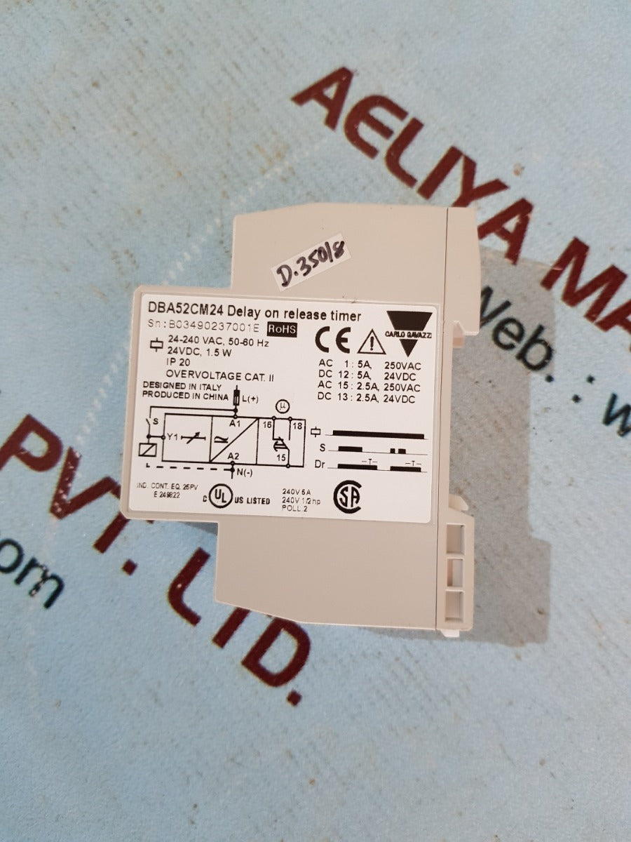Carlo gavazzi dba52cm24 delay on release timer