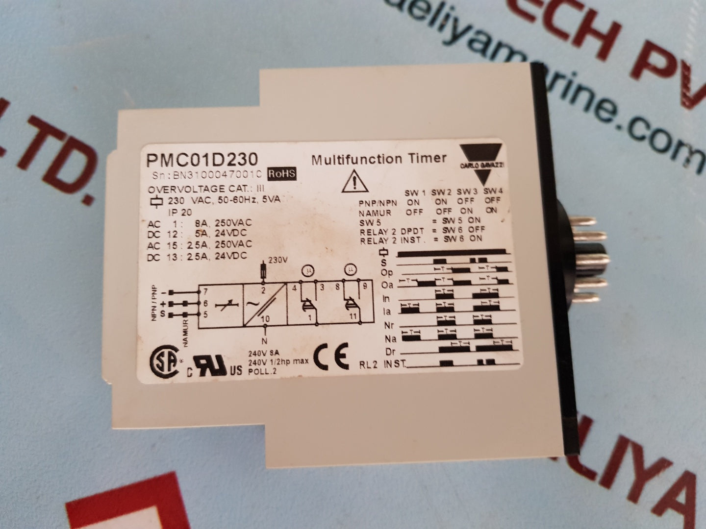 Carlo gavazzi pmc01d230 multifunction timer 230 vac 50-60hz 5va