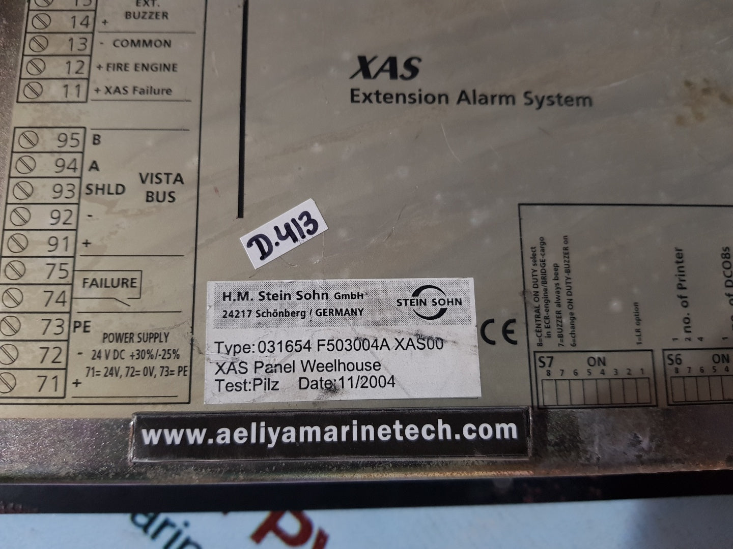 Stein sohn xas extension alarm system 031654 f503004a xas00 h.m.stein Sohn gmbh