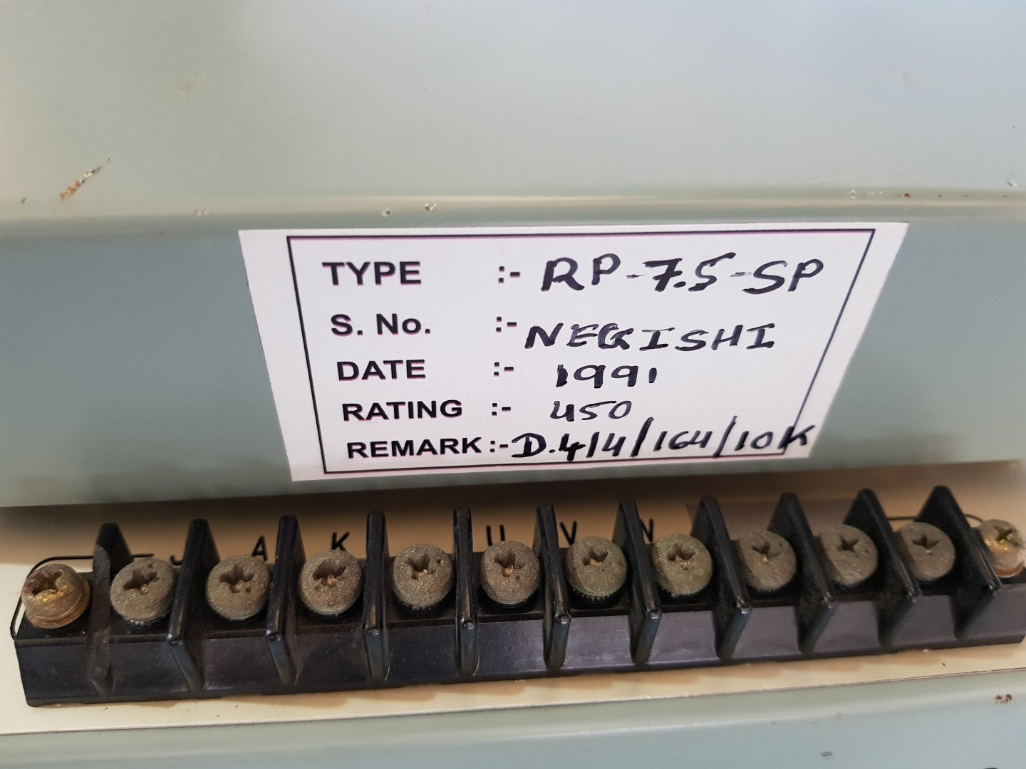 Negishi rp-7.5-sp automatic voltage regulator